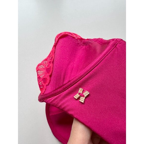 NWOT SAVAGE x FENTY Not Sorry Goji Berry Half Cup Plunge Lace Bra, Size 34DD - Picture 9 of 16